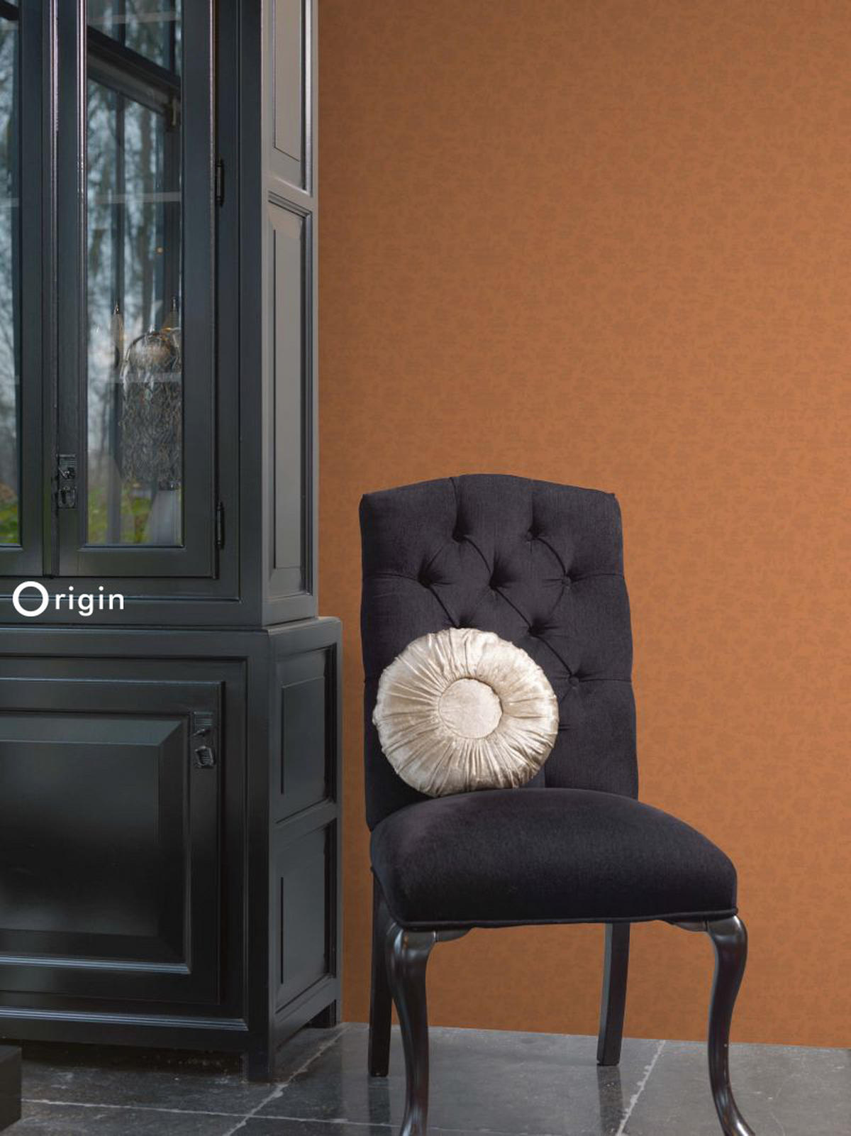 TAPETE Blumen 53 cm x 10.05 m - Orange, Papier (53/1000cm) - Origin Wallcoverings
