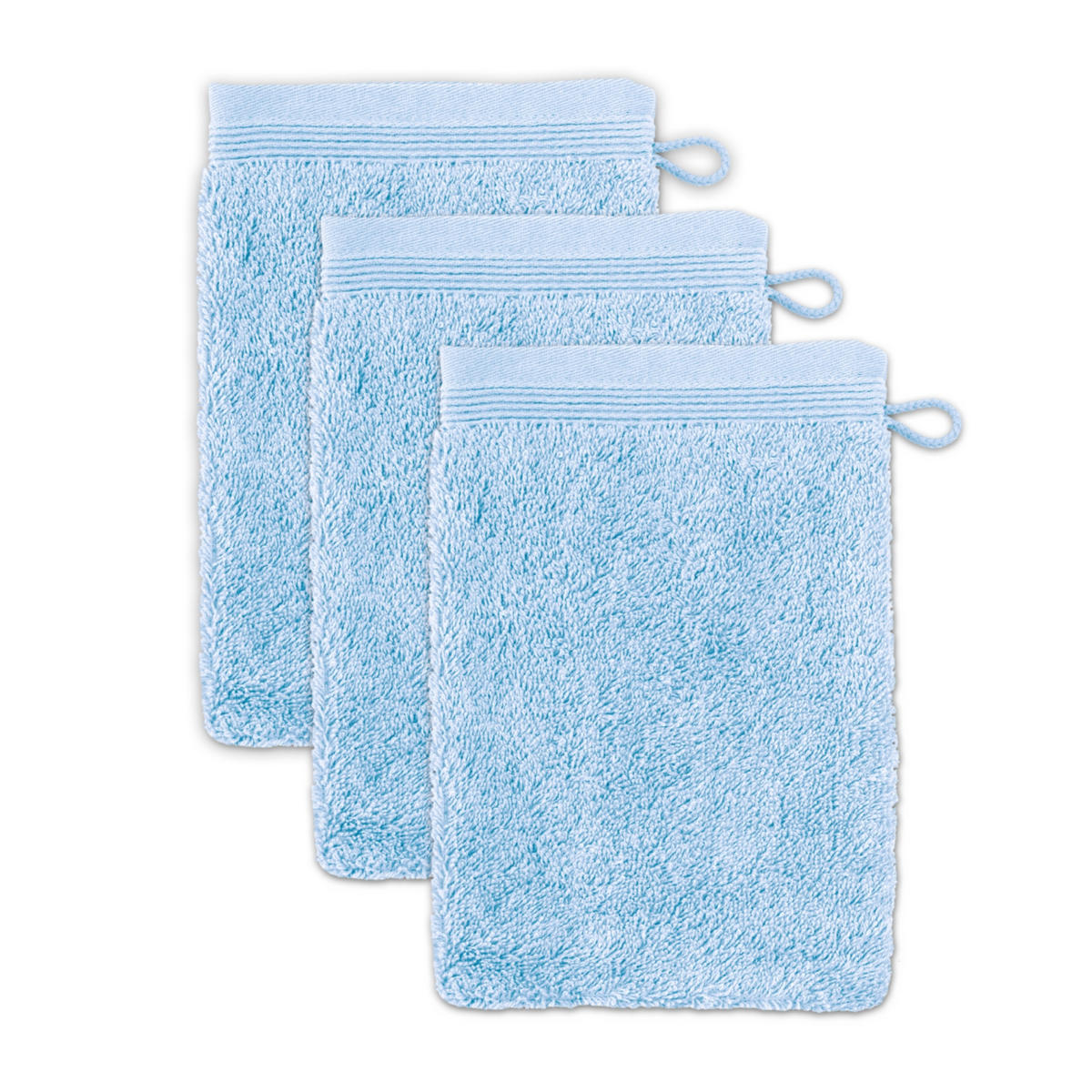WASCHHANDSCHUH SUPERWUSCHEL 3ER PACK - Blau, Textil (15/20cm) - MÖVE