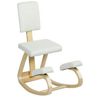 ERGONOMISCHER Kniestuhl, Kniehocker Gesundheitsstuhl für Zuhause, Büro Creme - Creme, Holz/Textil (51/93/84cm) - HOMCOM