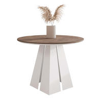 AUSZIEHTISCH FORTE 100/76 cm, Weiß / Lefkas-Eiche - Weiß/Eiche San Remo, Holzwerkstoff/Metall (100/100/76cm) - Idohome