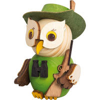 HOLZFIGUR Minieule Jäger mit Gewehr und Fernglas 7 cm - Multicolor, Holz (5/7/5cm)