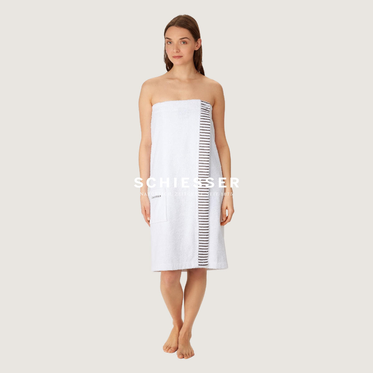 SAUNAKILT Rom Damen - Plus Size - 46-52 - Weiß - Weiß, Textil (85/160cm) - SCHIESSER