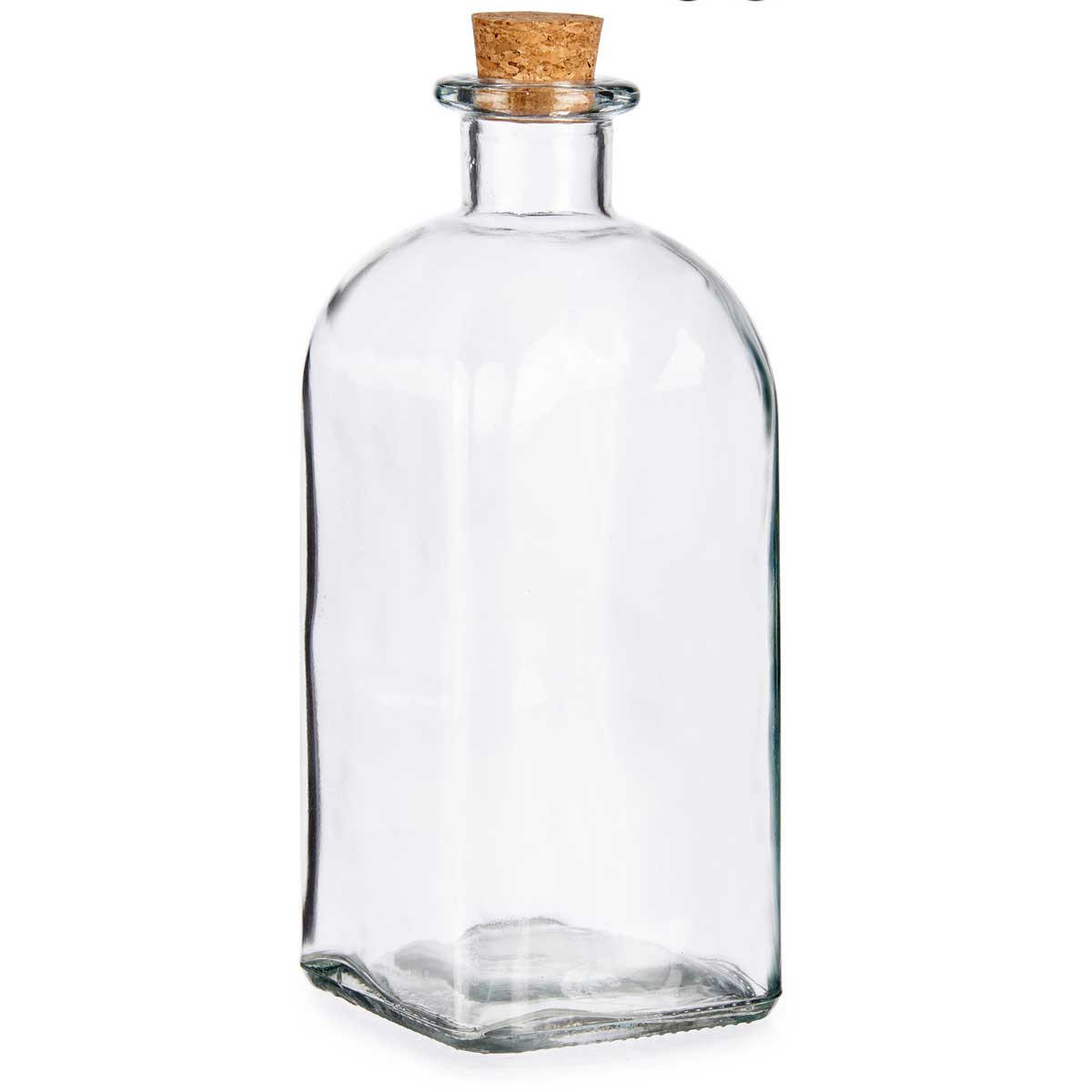 GLASFLASCHE Korkverschluss - Transparent, Glas (9/22/9cm)