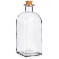 GLASFLASCHE Korkverschluss - Transparent, Glas (9/22/9cm)