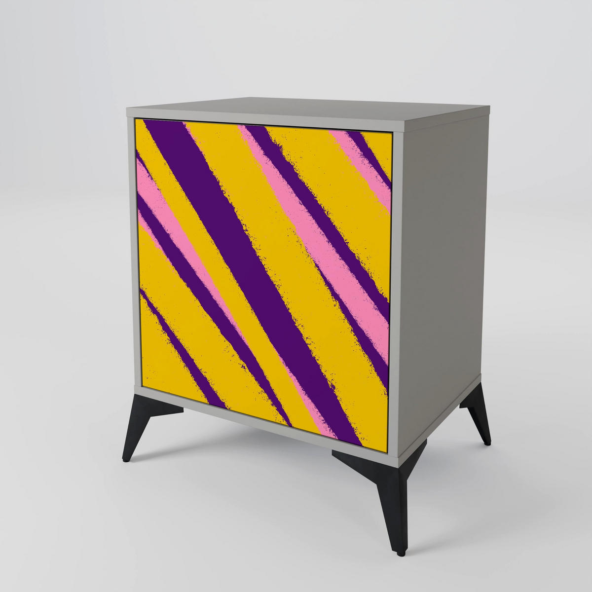 SIDEBOARD DREAMS COME TRUE, Grau, 57,5x42x57,5 cm, Ohne Füße - Multicolor/Grau, Holzwerkstoff (57.5/57.5/42cm) - SpaceRebels