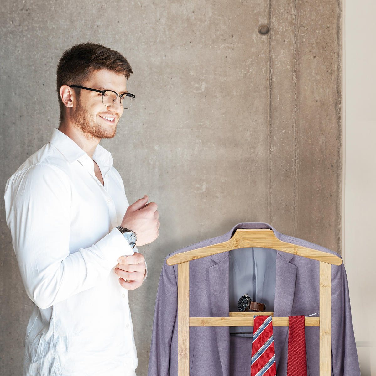 KOMORNÍK - světle hnědá, dřevo (47/107/37cm) - Relaxdays