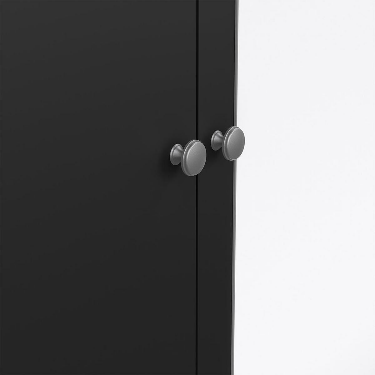 KLEIDERSCHRANK, Madrid, Schwarz, Holzwerkstoff, 150 x 59 x 199 cm - Schwarz, Holzwerkstoff (150/199/59cm) - ebuy24