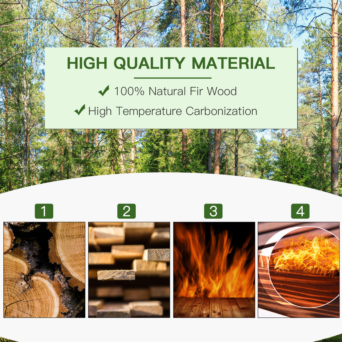 GARTENREGAL aus Tannenholz 75x38x120 cm in Natur mit 3 Etagen - Naturfarben, Holz (38/120/75cm) - Modfu