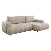 ECKSOFA Haiti, Seite: Rechts 2R+LC - Schwarz/Mokka, Holz/Textil (276/156cm) - MIRJAN24