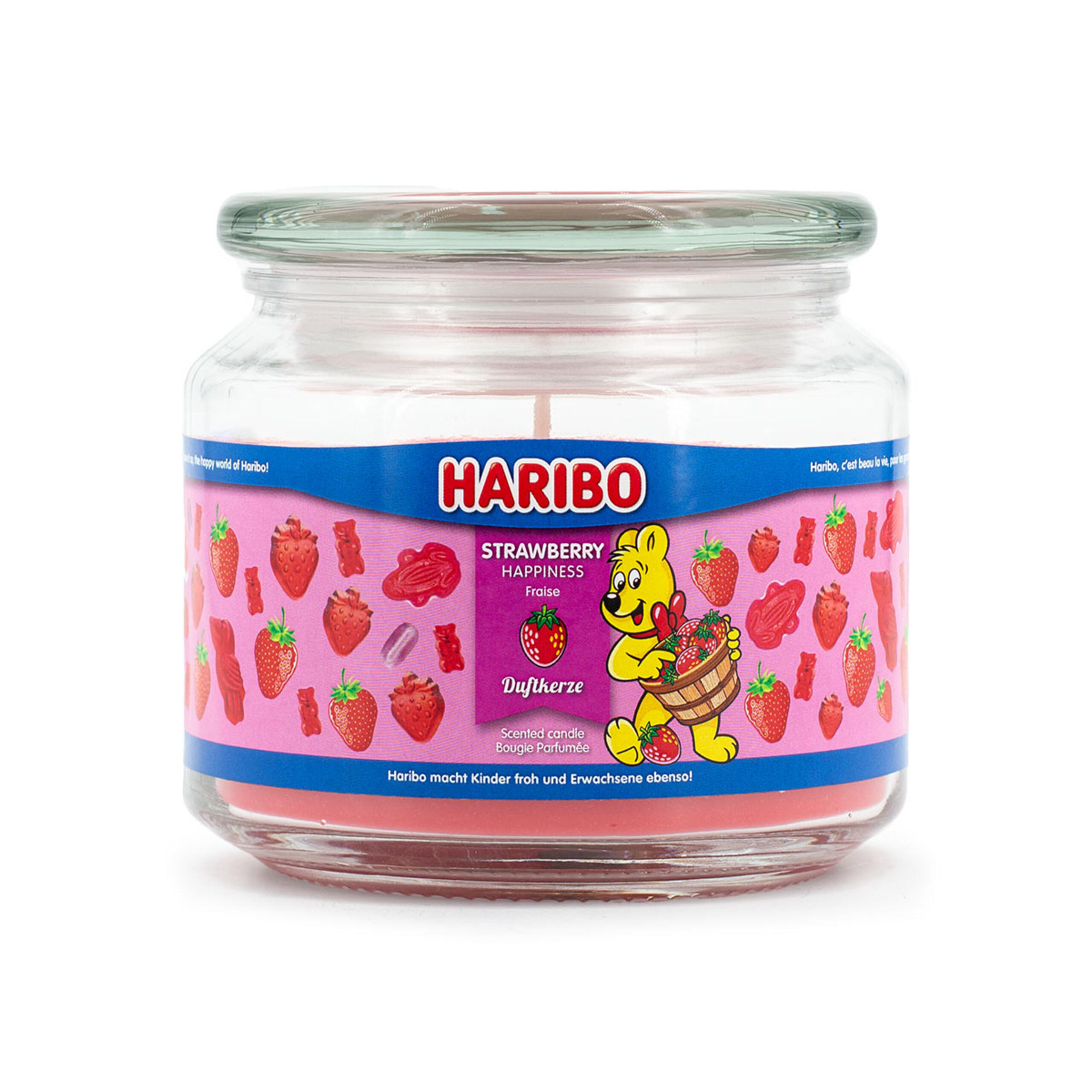 HARIBO™ Duftkerze - Rot, Naturmaterialien/Glas (9.5cm)