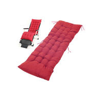 SONNENLIEGENAUFLAGE für Garten- und Terrassenstühle aus Polyester Schaumstoff in Rot 160 cm B x 50 cm - Rot, Textil (50/160cm) - Livingandhome