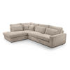 ECKSOFA Parma ohne Schlaffunktion cappuccino links - Schwarz/Cappuccino, Textil (314/224cm) - Beautysofa