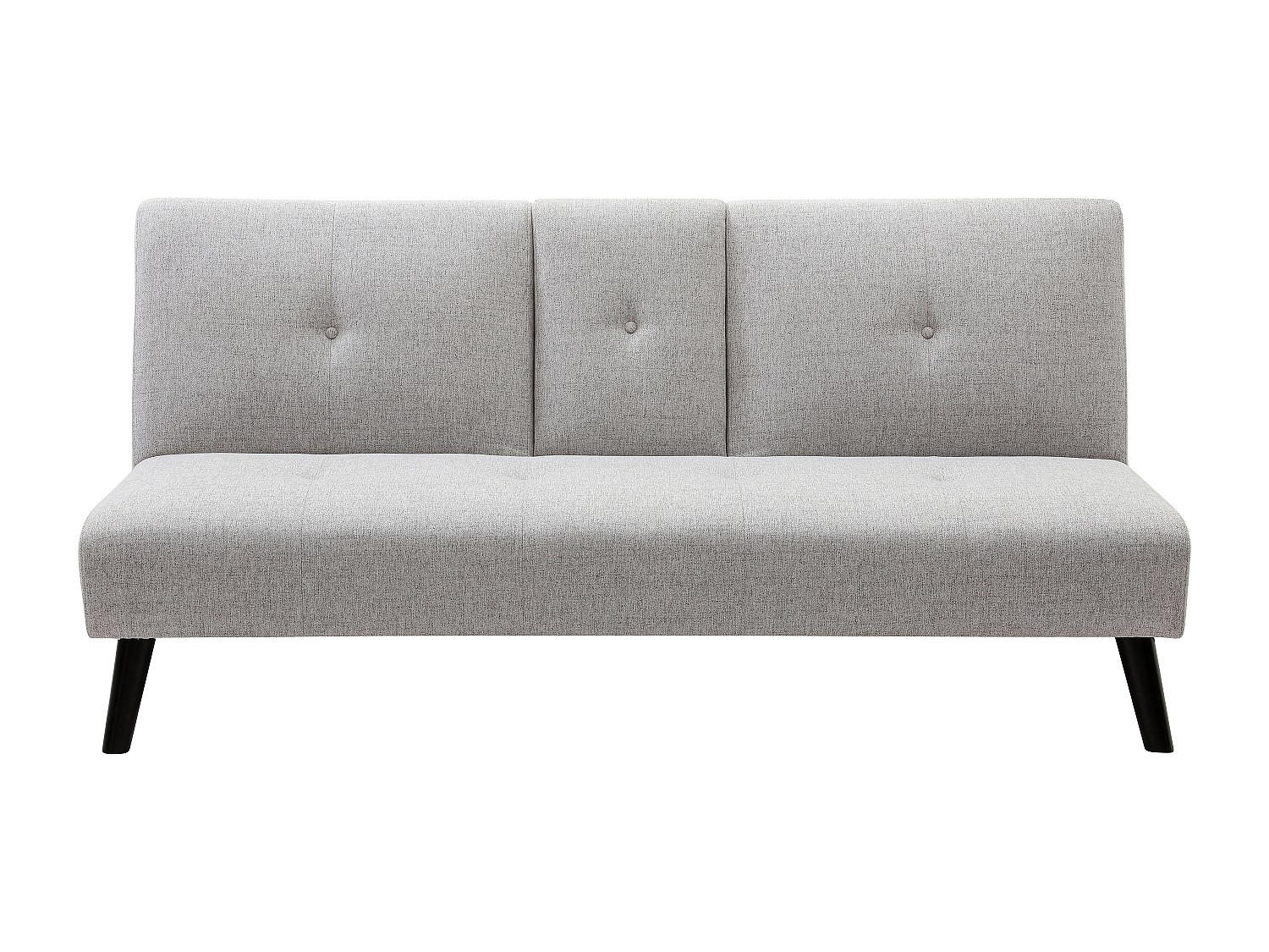 SCHLAFSOFA - 3 Personen - Stoff - Hellgrau - - Hellgrau, Textil (182/85/91cm) - Vente-Unique