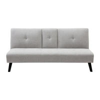SCHLAFSOFA - 3 Personen - Stoff - Hellgrau - - Hellgrau, Textil (182/85/91cm) - Vente-Unique