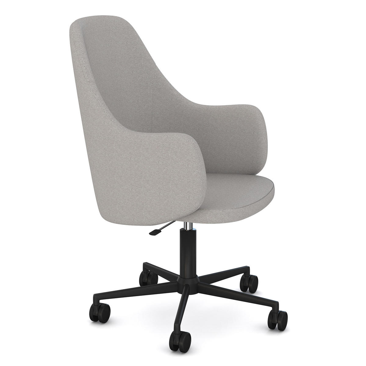 SCHALENSTUHL Consento Triest High Back gepolstert mit Rollen Beige - Beige, Textil (56/98/48cm) - ASSMANN