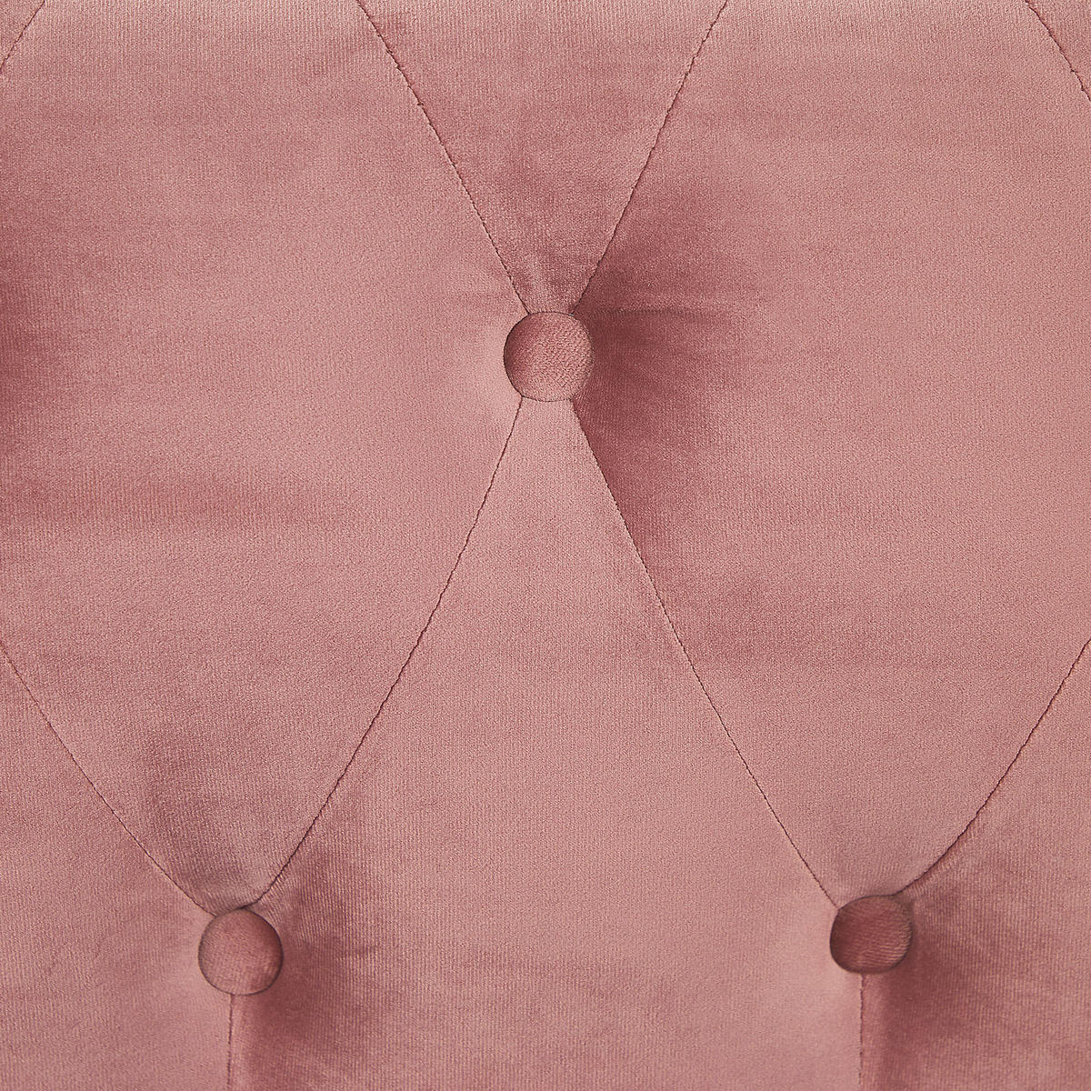 SESSEL Samtstoff rosa Rautenmuster Chesterfield - Pink, Textil (110/70/75cm) - Beliani
