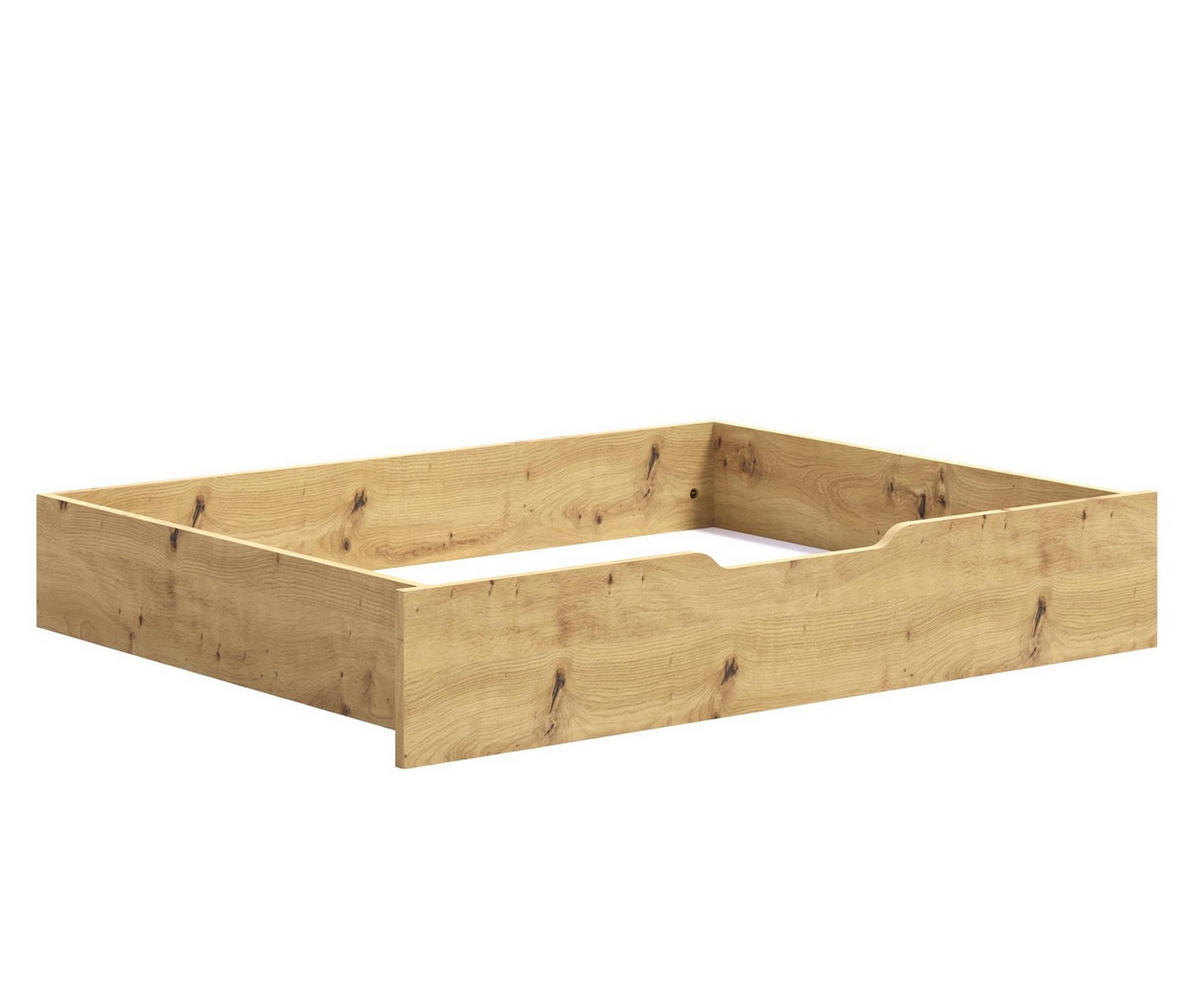 BETT Maxivo Artisan Eiche, mit hohem Kopfteil und Holzrahmen, Bettzeugbehälter - Eiche Artisan, Holzwerkstoff (160/200cm) - Bettso