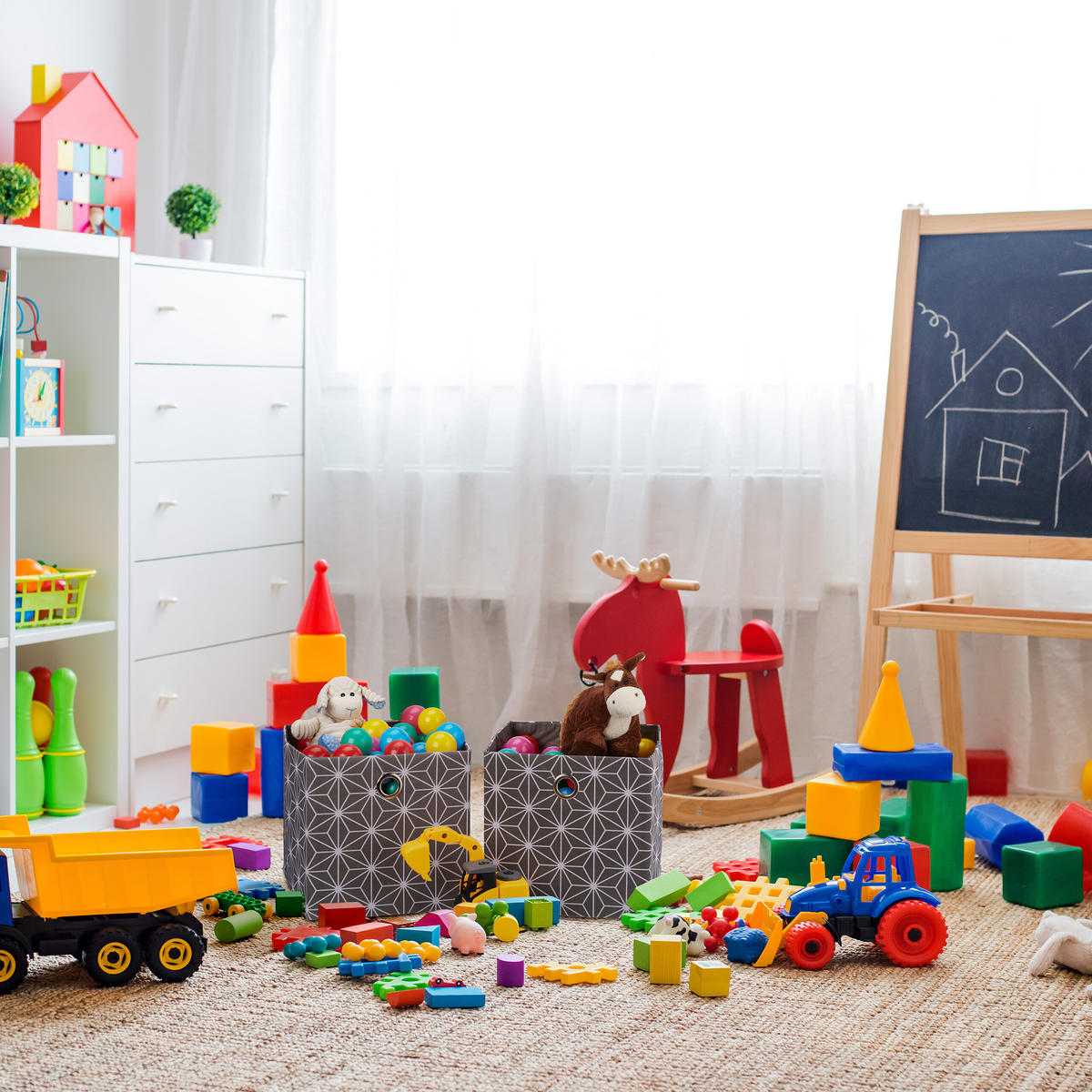 2XAUFBEWAHRUNGSBOX - Grau, Papier/Textil (30/30.5/30cm) - Relaxdays