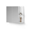 SPIEGELSCHRANK Ronco Weiß/Weiß Hochglanz 80 x 75 cm - Weiß Hochglanz/Weiß, Holzwerkstoff (80/75/17.2cm) - Livinity®