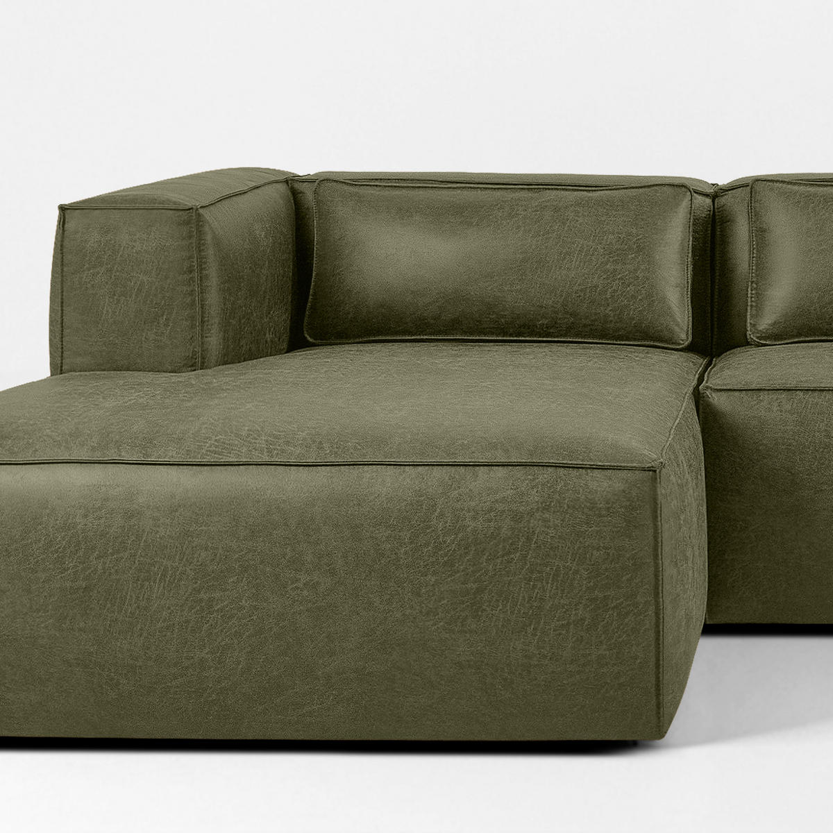 ECKSOFA LINKS FEROX, Grün - Grün, Holz/Holzwerkstoff (300/175cm) - KONSIMO®