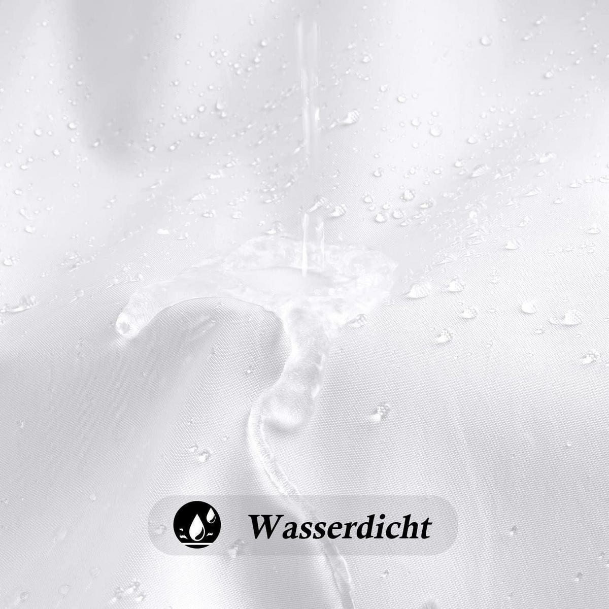DUSCHVORHANG Textil Weiß 120 x 180 cm - Weiß, Textil (120/180cm)