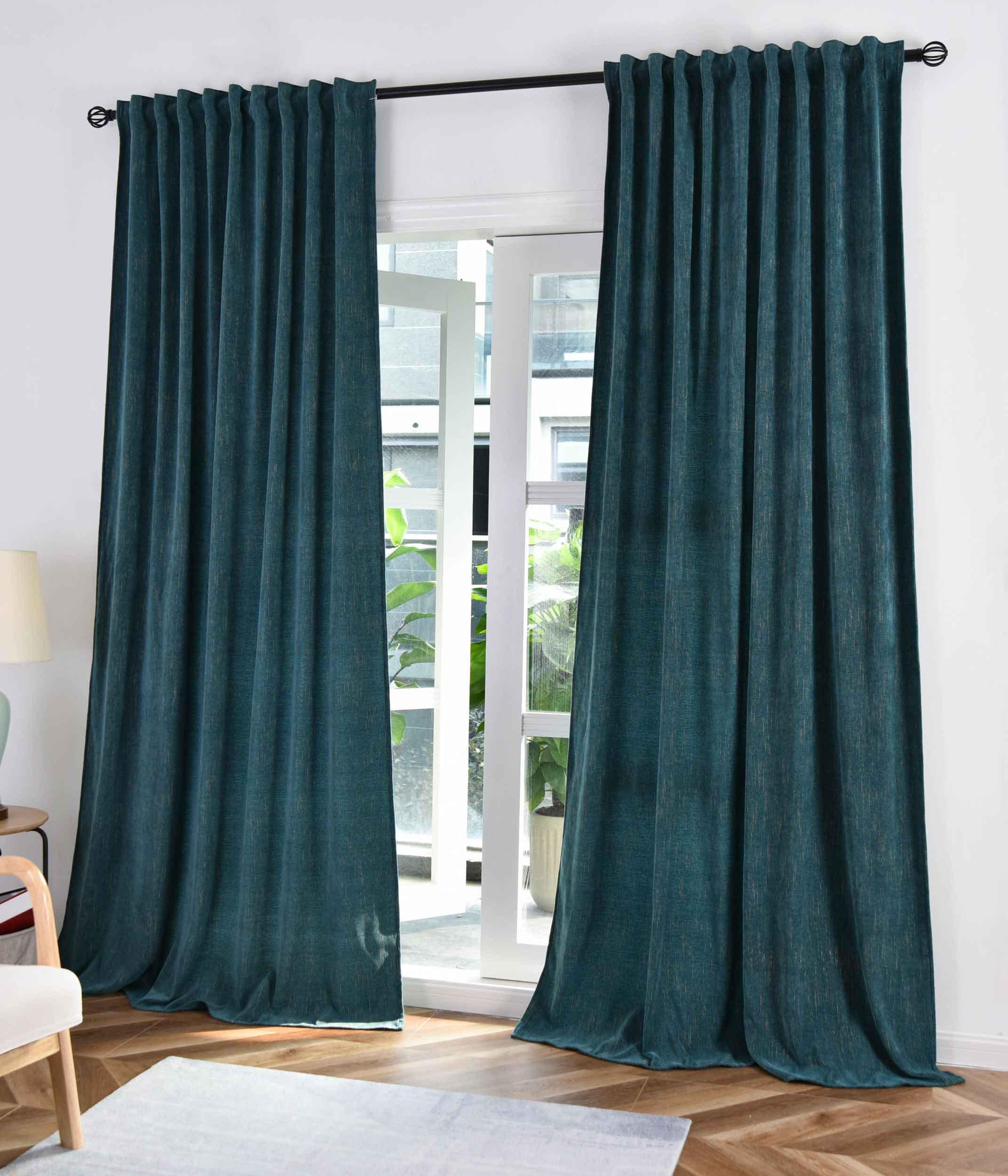 VORHANG 2ER SET HAVANNA HxB 245x135 cm Grün Gold - Türkis, Textil (135/245cm)