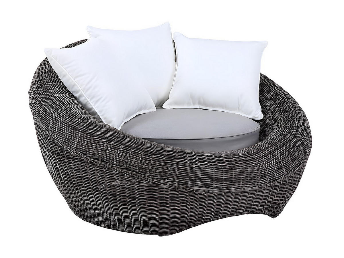 GARTENSESSEL - 2 Personen - Harz - Grau - - Grau, Kunststoff (101/66/107cm) - Vente-Unique