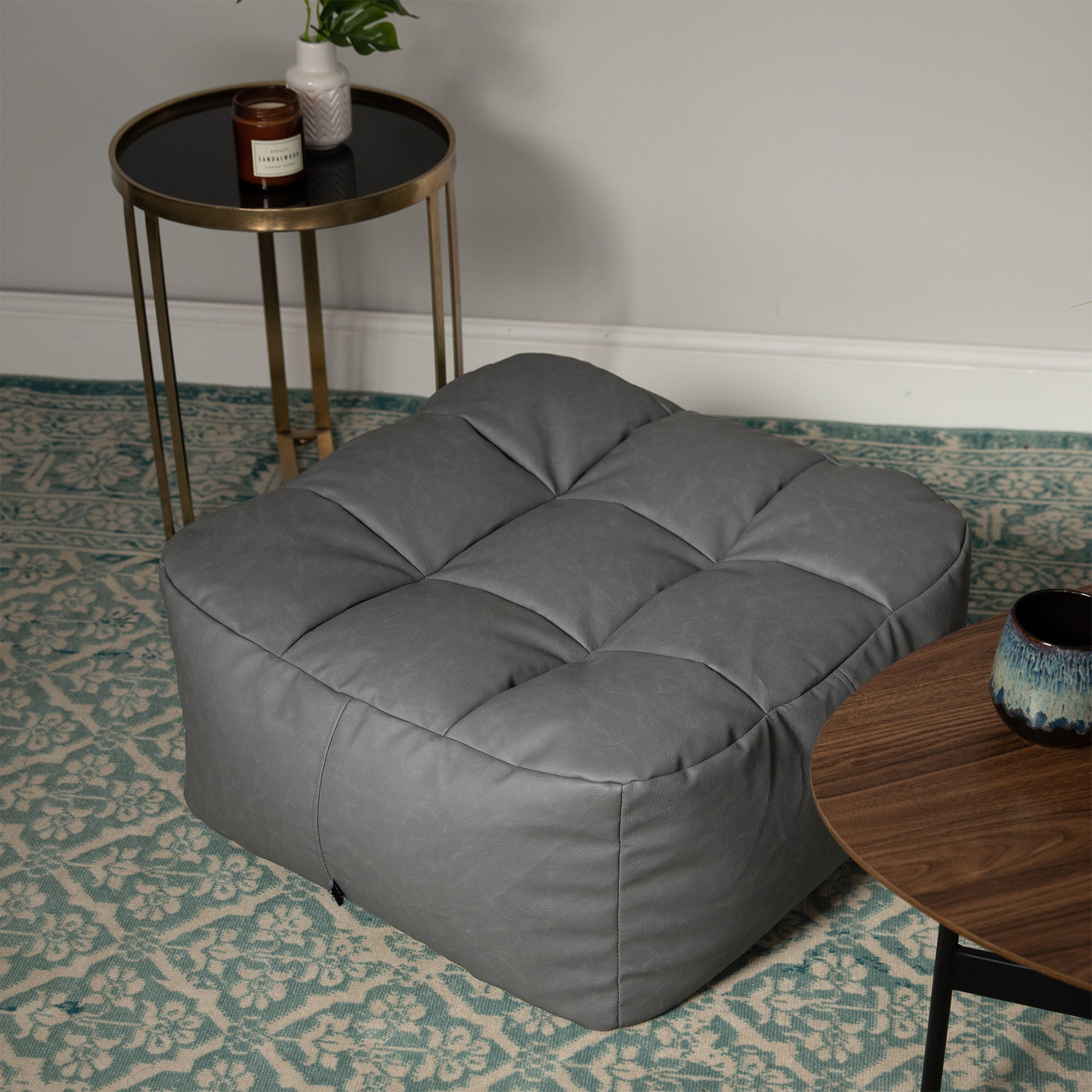 SITZPOUF Lucia - Grau, Kunststoff (68/68cm) - icon