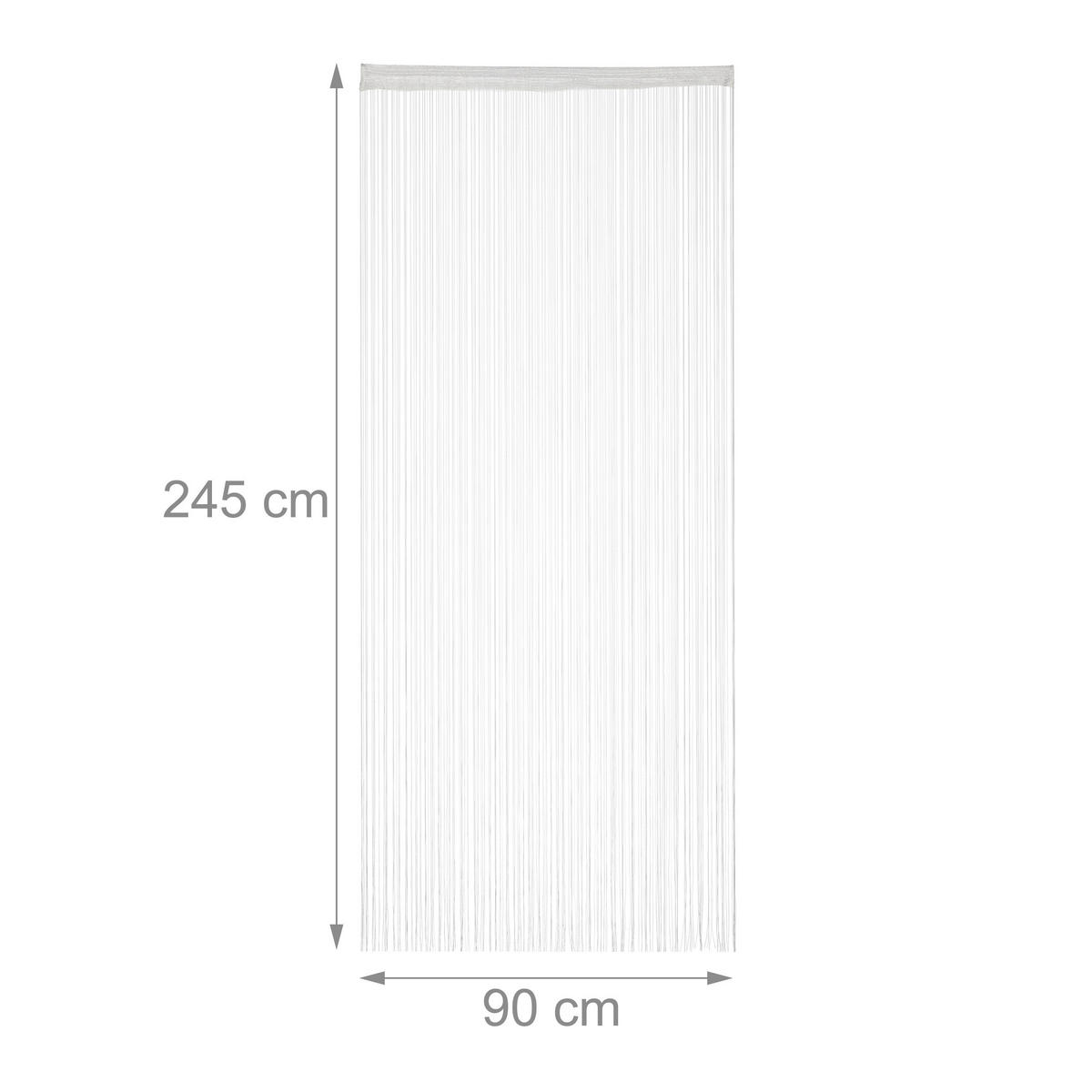 FADENVORHANG - Weiß, Textil (90/245/0.1cm) - Relaxdays