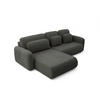 ECKSOFA NEST Universal mit Liegeflache 157x240 cm - Dunkelgrau, Textil (280/187cm) - Muffo