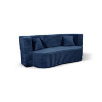 SCHLAFSOFA MYFOAM, Sofa mit Schlaffunktion, Farbe: Blau, Cordstoff - Blau, Textil (200/80/72cm) - Storez24