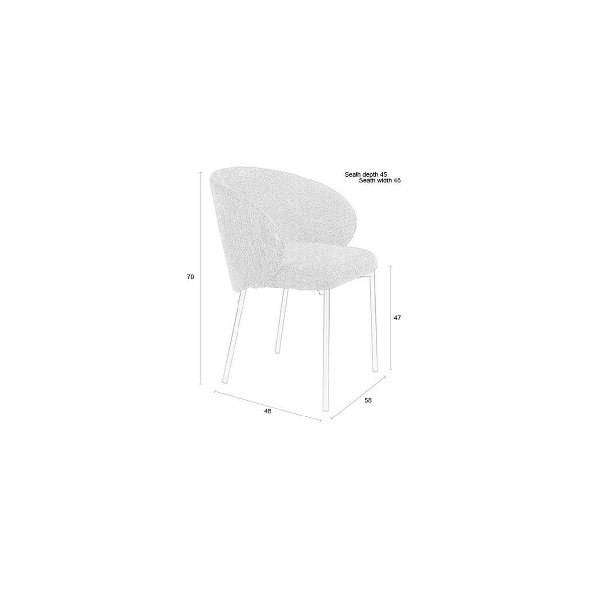 ESSZIMMERSTUHL Ayle Creme/ Weiß - 2 er Set - Weiß, Kunststoff (58/70/48cm) - Housecraft Living