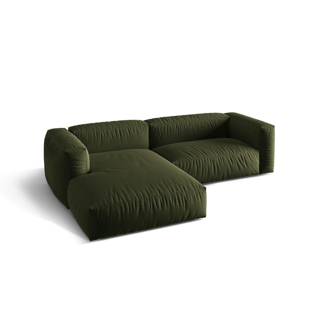 Thumbnail - Micadoni Ecksofa, Grün, Textil, 2-Sitzer, L-Form, 283x176 cm, Hergestellt in Europa, Oeko-Tex®, Wohnzimmer, Sofas & Couc...