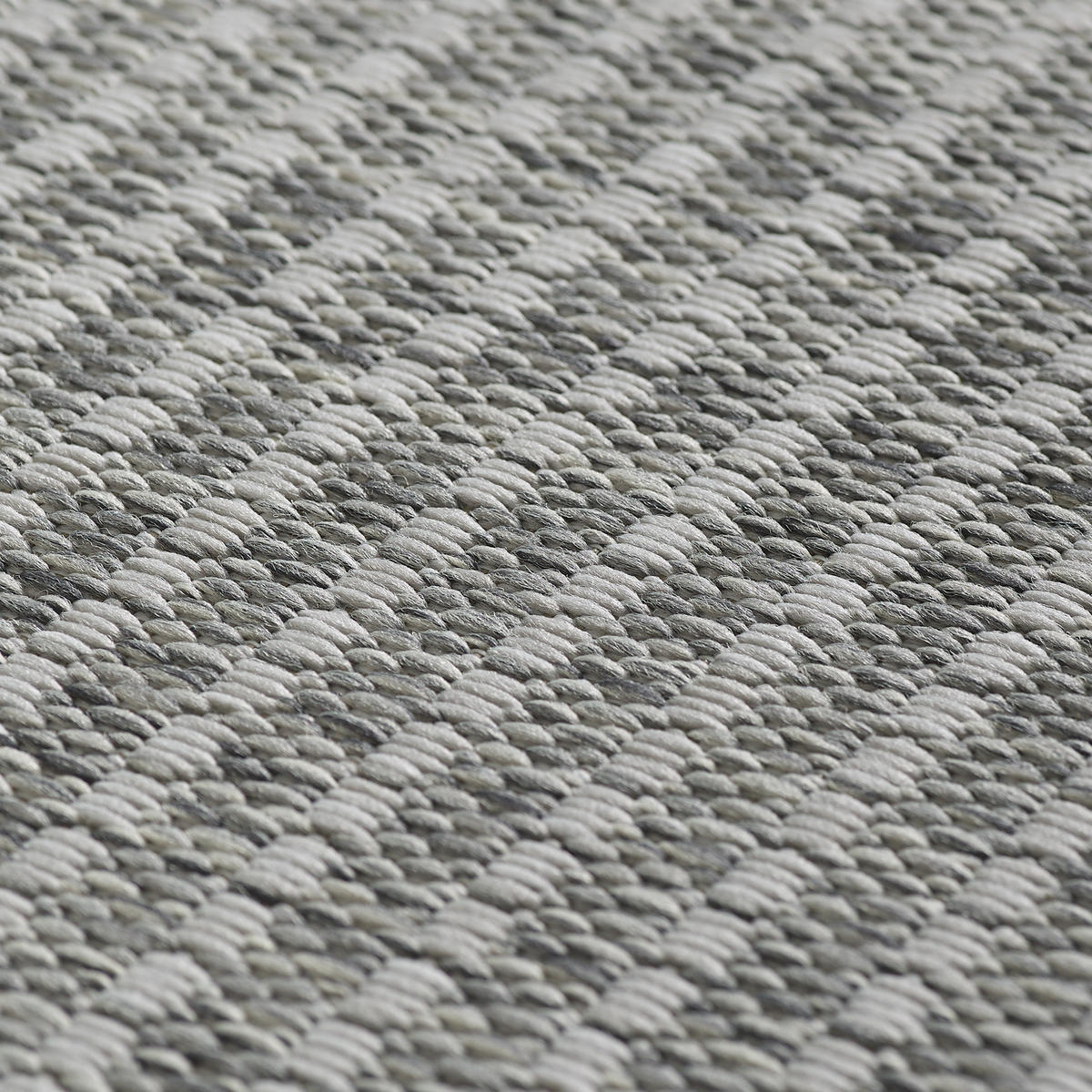 TEPPICH Outdoor Flachgewebe Uni-Farbe Polypropylen Balkon Grau Rund 160x160 - Grau, Textil (160/160cm) - KADIMA DESIGN