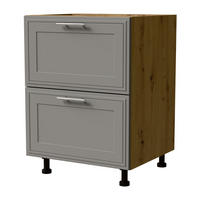 SCHUBLADENUNTERSCHRANK Salo D2/60 Eiche Artisan / Dust Grey Matt 60 / 50 / 82cm - Blum Teilauszug - Eiche Artisan/Grau, Holz/Holzwerkstoff (60/82/50cm) - Feldmann-Wohnen