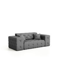 SOFA 2-sitzer Chantal - Grau, Holzwerkstoff/Textil (186/78/96cm) - Fun Möbel