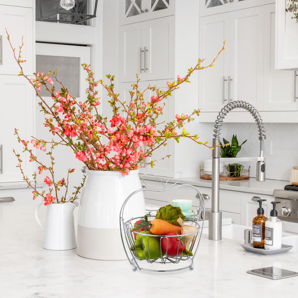 OBSTSCHALE - Silberfarben, Metall (28.5cm) - Relaxdays