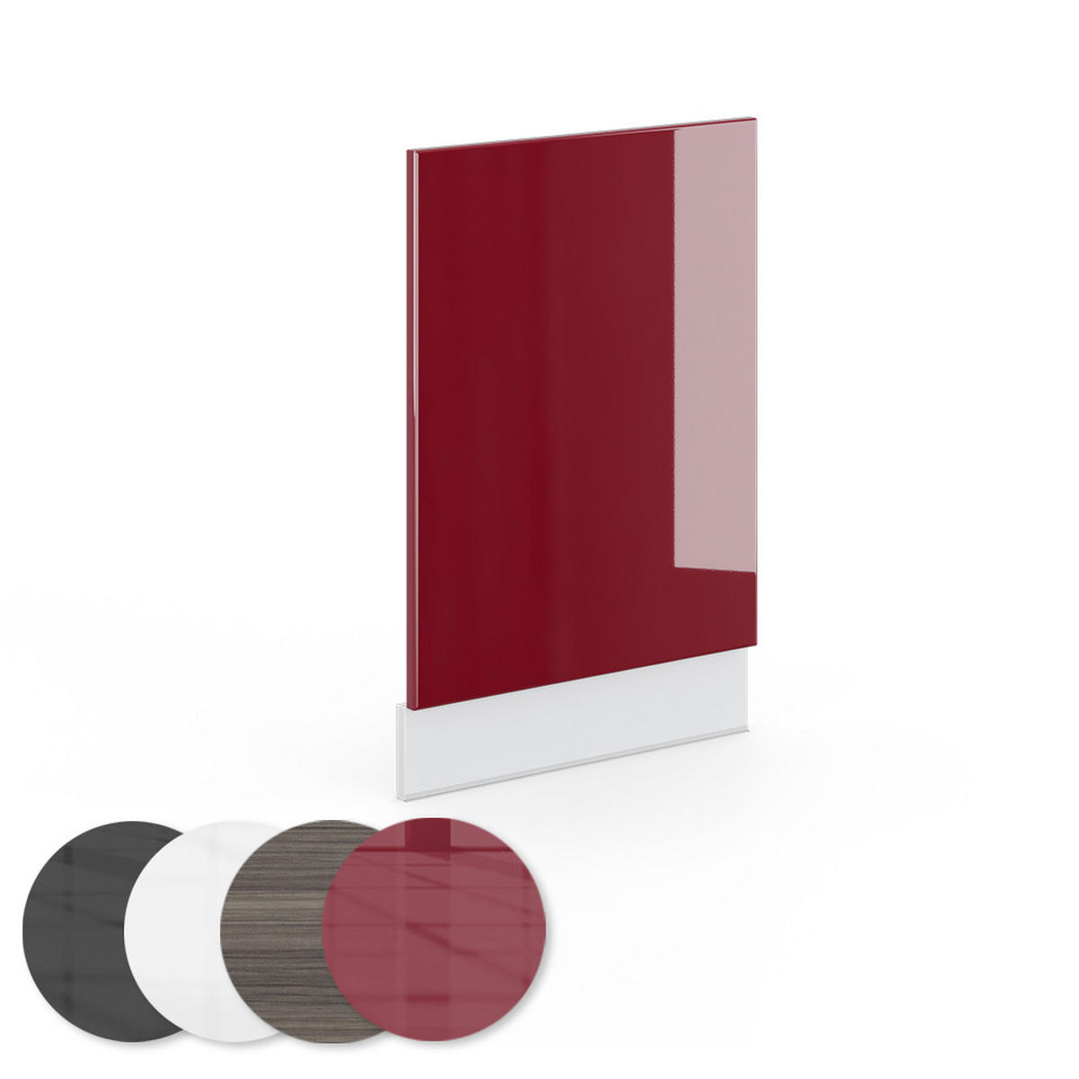 FRONTBLENDE Fame-Line Bordeaux Hochglanz 45 cm ohne AP - Bordeaux/Weiß, Holzwerkstoff (45/67.4/1.6cm) - Vicco