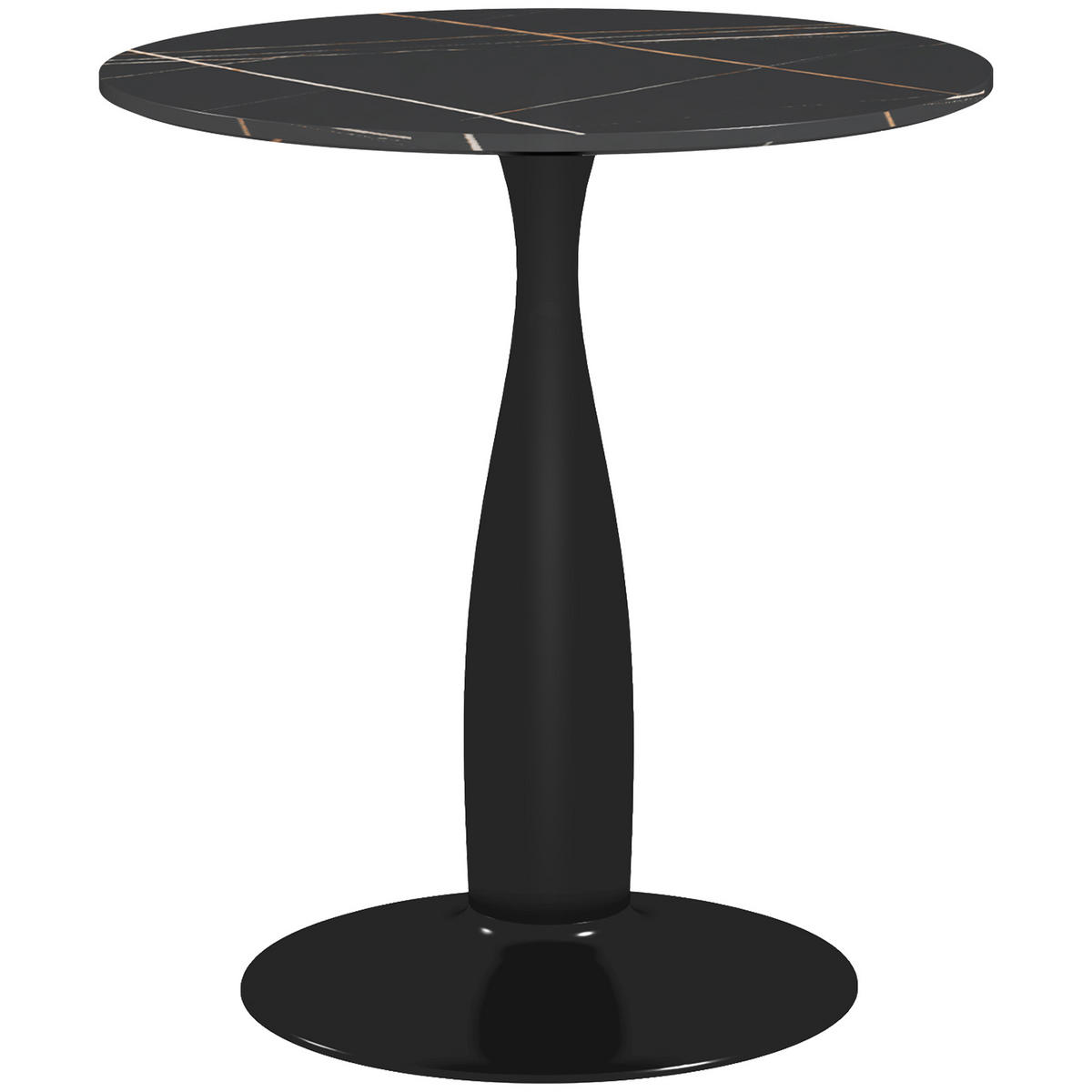 ESSTISCH Schwarz 1 Stück - Schwarz, Naturmaterialien (70/70/74cm) - GiPP