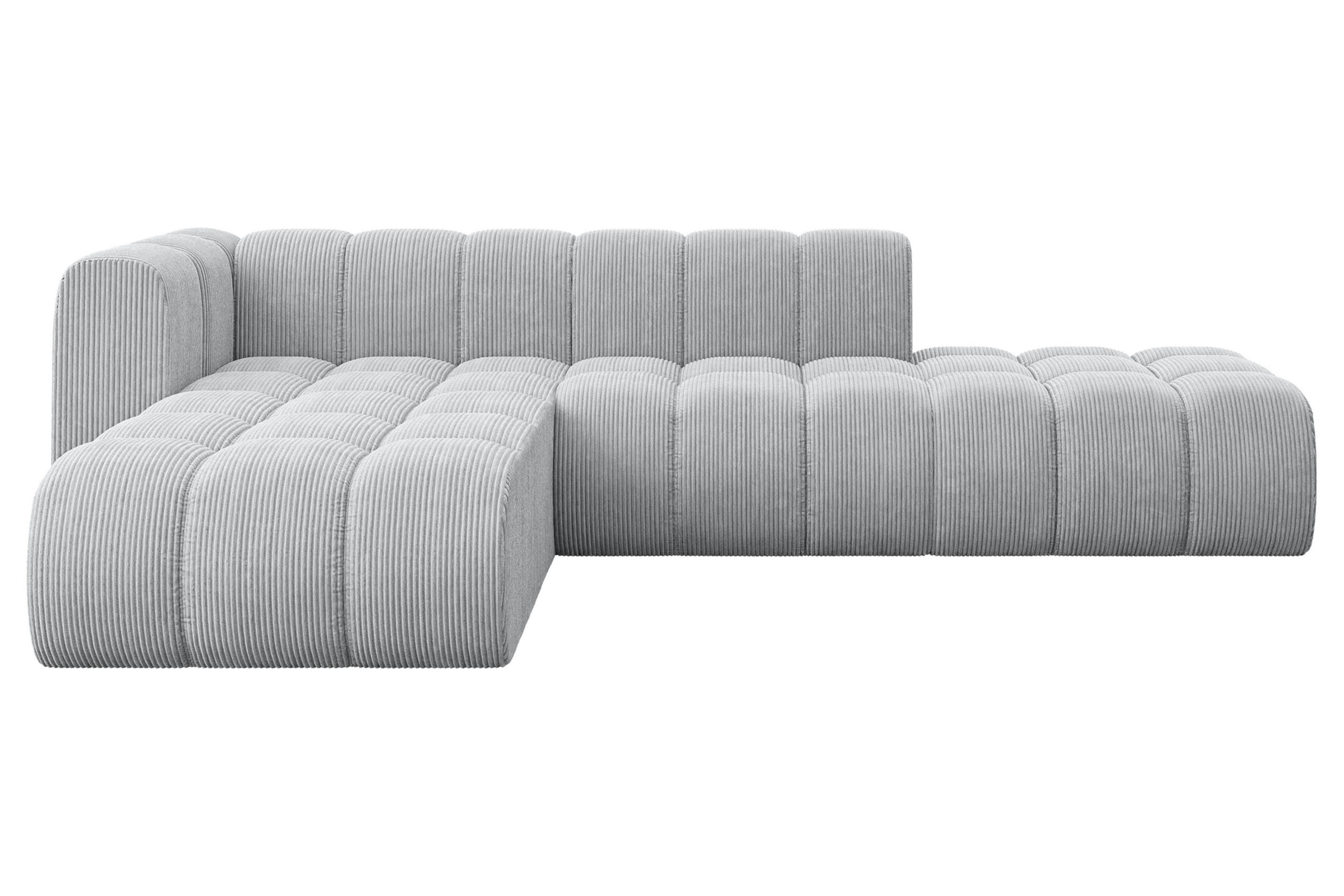 ECKSOFA modulares Sofa Zuvon-L1 - 296x177x70 cm Grau - Grau, Holzwerkstoff/Textil (296/177cm) - ALTDECOR