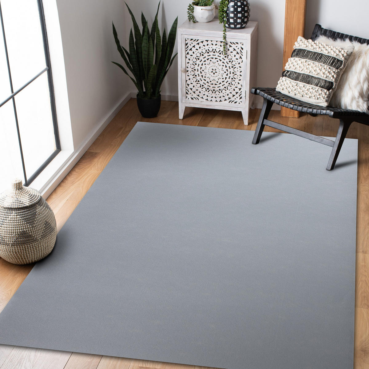 LÄUFER Antirutsch RUMBA 200/250 cm - Grau, Textil (200/250cm) - rugsX