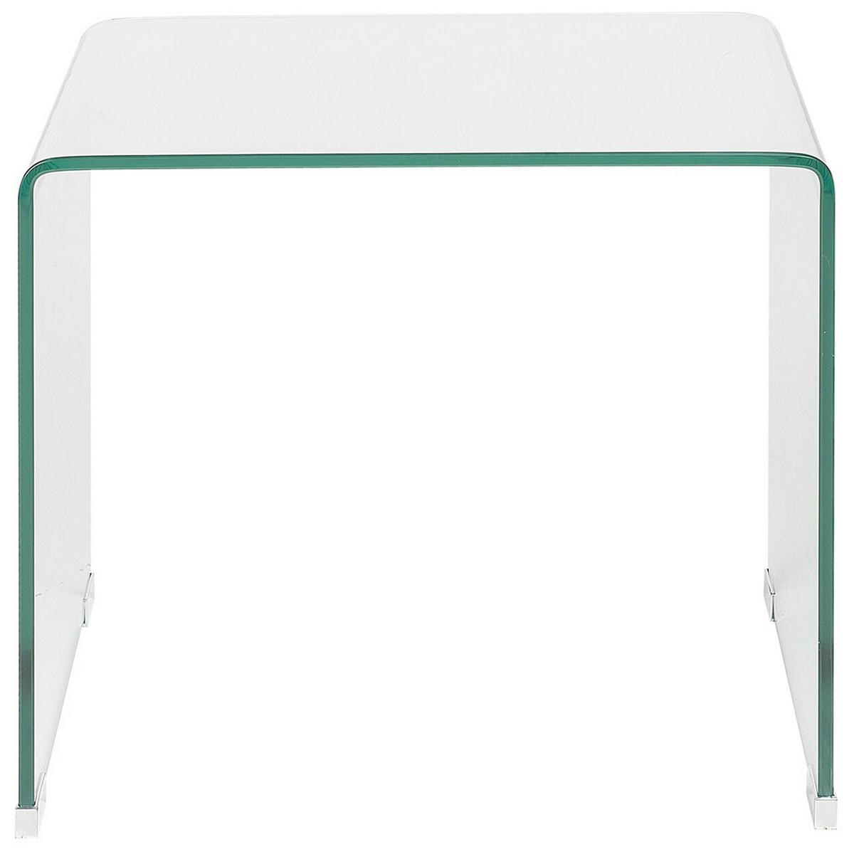 BEISTELLTISCH 2er-Set Rechteckig Transparent Kendall - Transparent, Glas (36/36cm) - Beliani