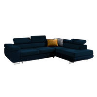 ECKSOFA Wilson 4 Sitzplätze Blau - Blau, Holzwerkstoff (271/201cm) - Petits-meubles