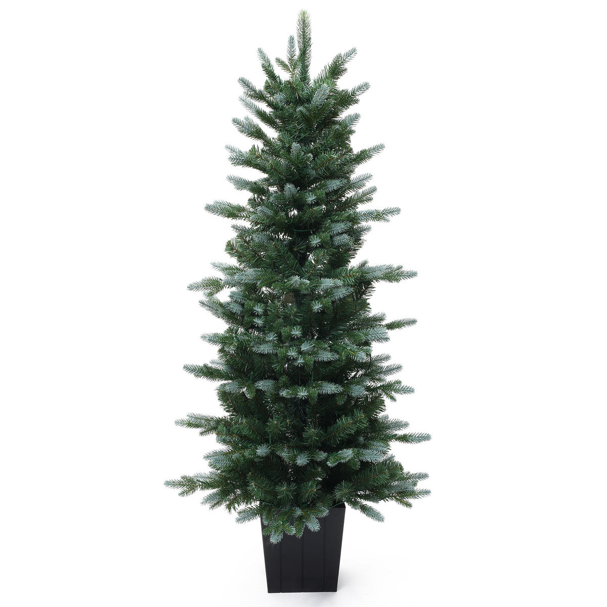 KÜNSTLICHER Weihnachtsbaum 140 cm mit Beleuchtung und Topf - Grün, Kunststoff (140cm) - Hometopia