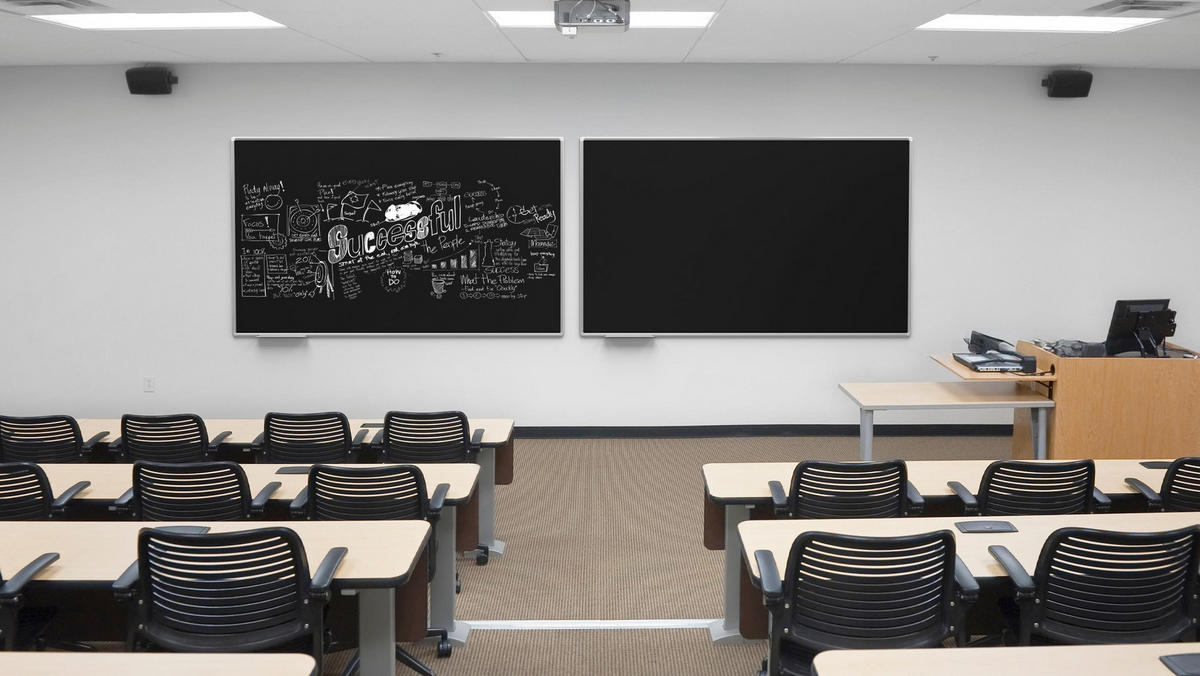 SCHWARZE magnetische Kreidetafel mit Alurahmen Premium EXPO 200x120cm - Schwarz, Holz (200/120/1.6cm) - ALLboards