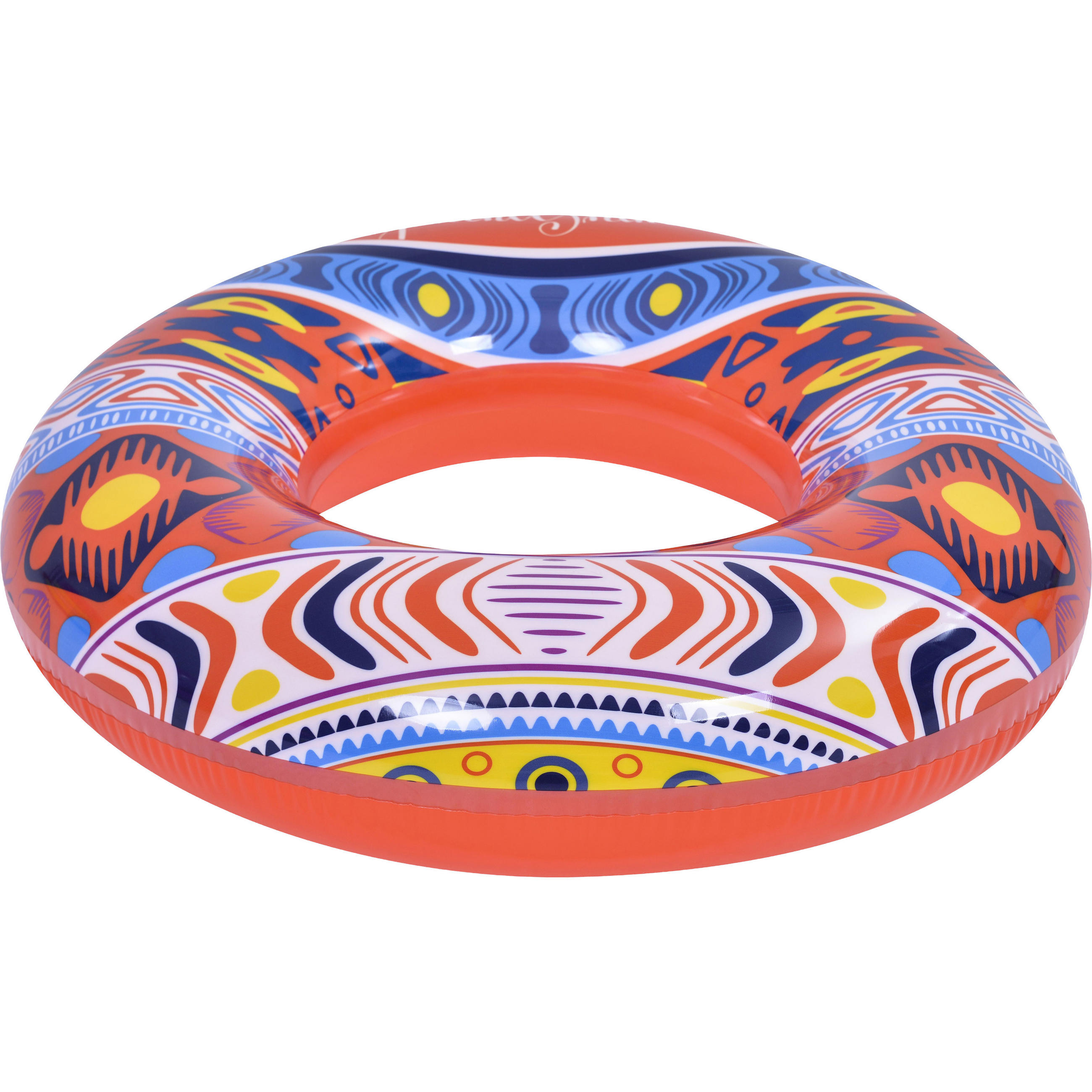 SCHWIMMREIFEN Bohemia Ø90 cm mit Sicherheitsventil und Boho-Design - Multicolor, Kunststoff (90/90cm) - Avenli