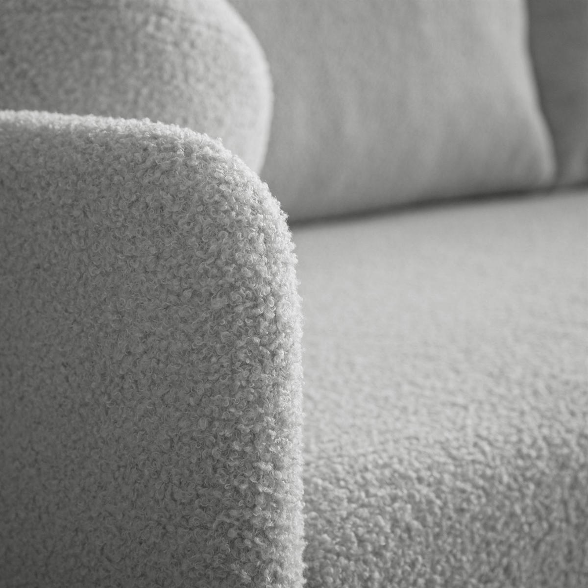 Schlafsofa CUDDLE mit Schlaffunktion und Bettkasten, Quelle 83 - Hellgrau, Textil (207/90/90cm) - Lookway