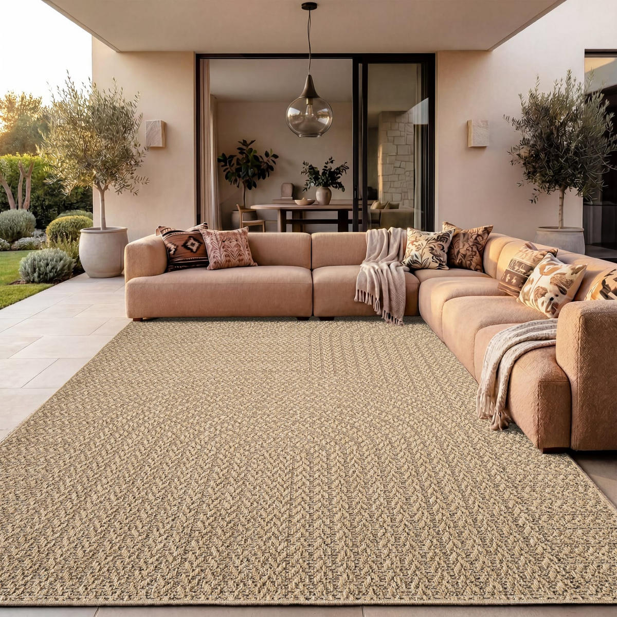 OUTDOORTEPPICH 200/290 cm Waregem 629 - Beige, Kunststoff (200/290cm) - Paco Home