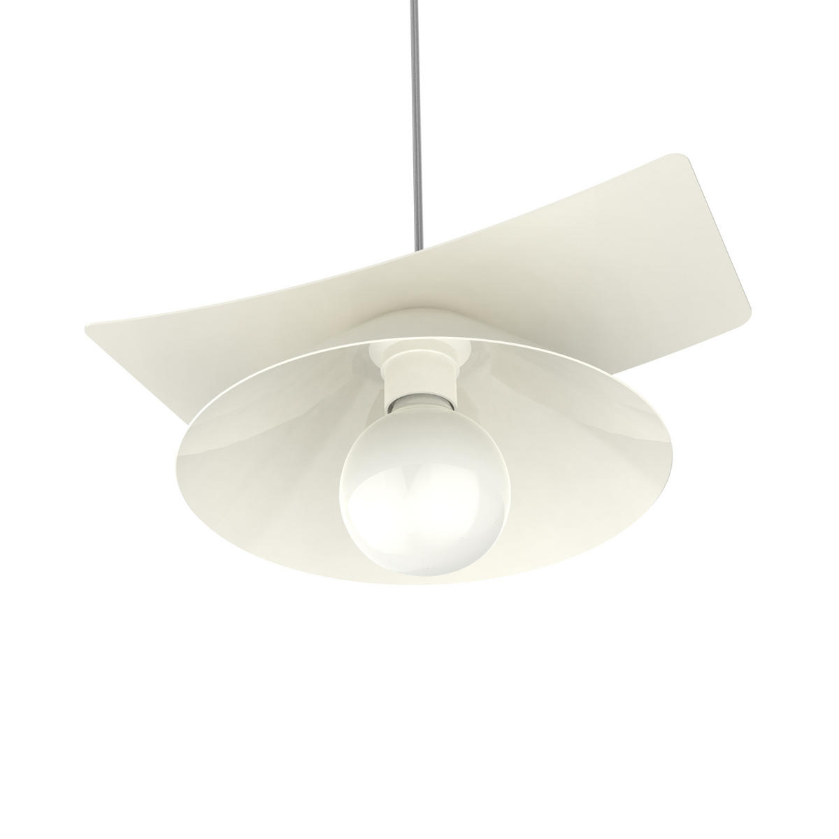 HÄNGELEUCHTE Miller D25 - Weiß Hochglanz, Metall (25/34/10cm) - Lumicom