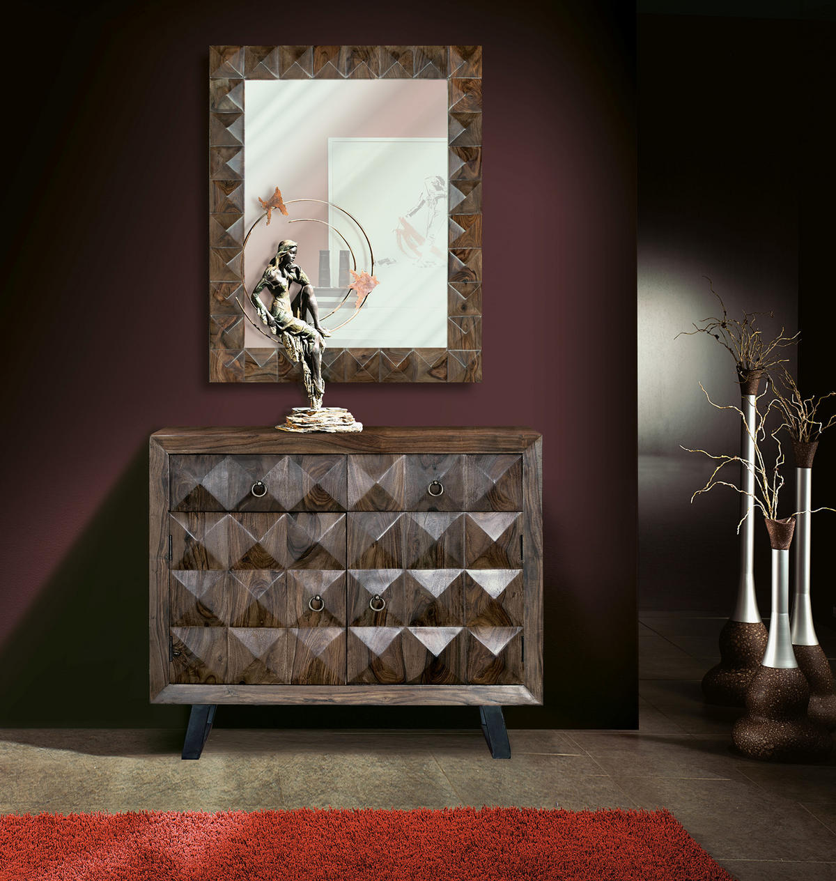 KOMMODE aus Palisanderholz - Kirschbaumfarben, Holz (100/87/40cm) - Giner y Colomer